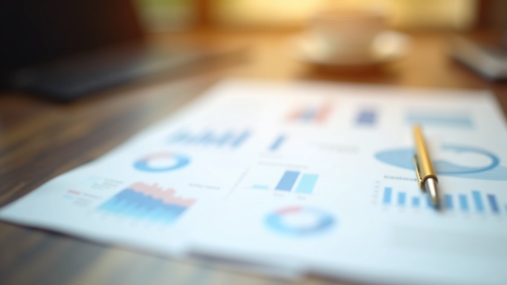 Grafički prikaz podataka s brojevima i statistikom u grafikonima na papiru